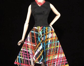 Plaid About You - Dress for 12" Dolls such as Fashion Royalty, Silkstone Barbie, East 59th Street, Mizi, and Model Muse Barbie