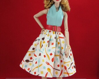 Backyard Barbecue - Retro Fashion for 12" Dolls such as Silkstone Barbie, Fashion Royalty, Victoire Roux, Mizi, Poppy Parker and More