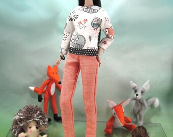 Woodland Creature Comfort - Fashion for 12" Dolls Such as Poppy Parker, Silkstone Barbie, Nu.Face, Mizi and More