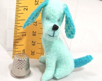Check on Spot - Mini Aqua Plush Puppy Dog