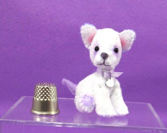 Lavender Lulu - Jointed Mini Felt Dog Plushie