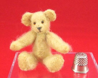 Tiny Teddy Bear - Miniature Jointed Stuffed Animal