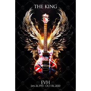 Limited Edition &quot;THE KING&quot; Eddie Van Halen Tribute Poster