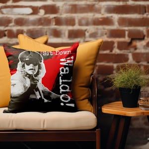 Van Halen "Hot For Teacher" Design | Classic Rock Spun Polyester Throw Pillow