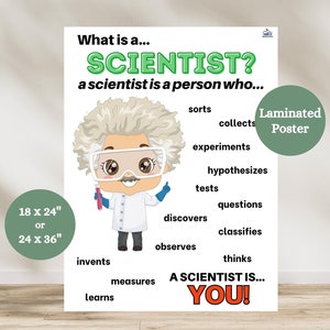 Inpiring Scientist Poster, Famous Scientist Poster, Elementary Science Classroom Anchor Charts, STEM Posters for Classroom, Science Decor