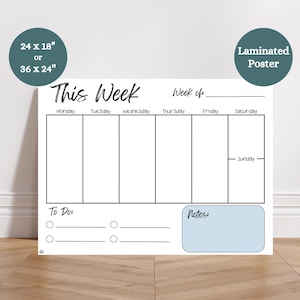 Physical Weekly Calendar, 2025 Editable Weekly Calendar, Writable Calendar, Calendar with To Do List, Top Calendars for Home Office