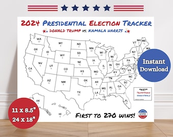 2024 Presidential Election Vote Tracker, Presidential Election Resources, Electoral College, Election Vote Tracker, Election Coloring Sheet