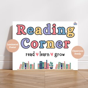 Reading Corner Laminated Poster | Classroom Reading Nook Decor