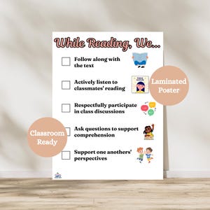 Reading Comprehension Laminated Classroom Poster | ELA Anchor Chart