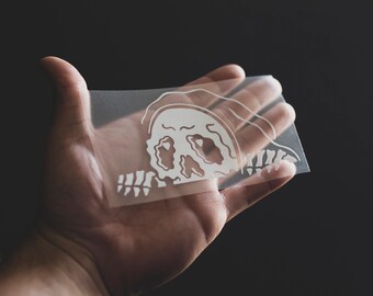 Skeleton Peeker op zoek naar liefde vinyl sticker