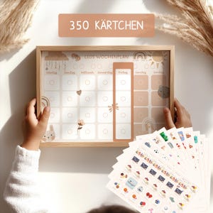 Wochenplan für Kinder Wochenplan Kinder Wochenplaner Montessori personalisiert "Boho Regenbogen"