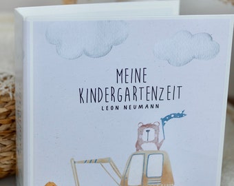 Kindergarten Ordner Krippen Ordner Kindergartenordner Kinder Ordner Krippenordner FREI PERSONALISIERBAR "Bagger"