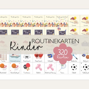 Routinekarten Kinder Routinekarten für Kinder Wochenplan für Kinder Wochenplan Kinder Wochenplaner Aktivitäten Aktivitätskarten Montessori