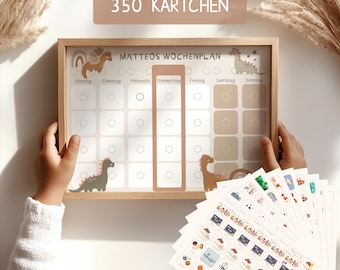 Weekly plan for children Weekly plan for children Weekly planner Montessori personalized "Dinos"