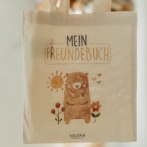 Kinder Stofftasche Freundebuch Kindergarten Freundebuch Stofftasche Kindergartenfreundebuch Krippe Freundebuch Tasche