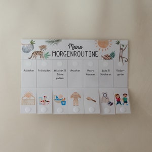 Children's morning routine plan Morning routine "Safari" personalized