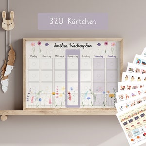 Weekly plan for children Weekly plan for children Weekly planner Montessori personalized "Wildflowers"