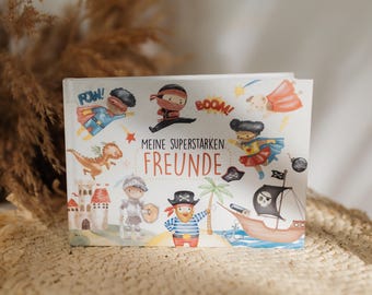 Kinder Freundebuch Kindergarten Freundebuch Kindergartenfreundebuch Krippe Freundebuch "Superhelden"