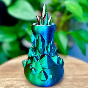 Overgrown Crystal Bottle- Dice Vault- Dice Box From Mythic Mugs by Ars Moriendi