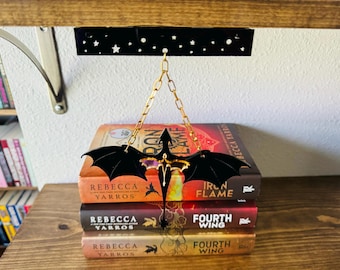 Dragon Bookself Decor Fourth Wing Inspired | Bookshelf Hanging Charm | Fantasy Bookish Bookself Accessories | Fantasy Shelf Hanger