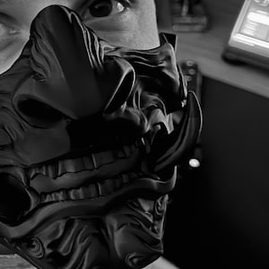Samurai Half Mask- 3D Printed Oni Mask