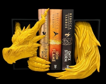 Dragon Bookends Book Nook • 3D Printed • Book Lover Gifts Dragon Bookself Decor• Fourth Wing Inspired • Bookshelf Charms • Fantasy Decor