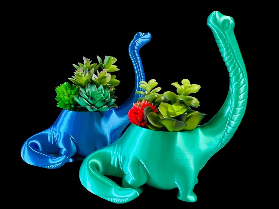 Dinosaur Indoor Plant Pot - Fake Plant Pot - Real Plant Pot With ...