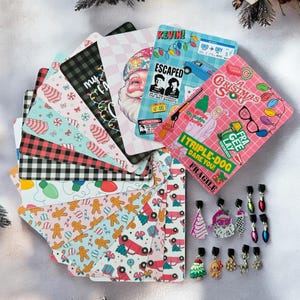 Christmas Cardstock Kindle Case Insert, Paper Insert Clear Kindle Case, Kindle Accessory, Bookish Gifts, Paperwhite Case Insert