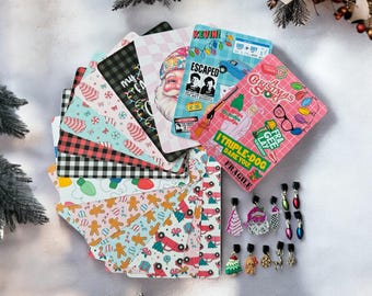 Inserto de cartulina navideña para funda Kindle, inserto de papel para funda transparente Kindle, accesorio Kindle, regalos para amantes de la lectura, inserto para funda Paperwhite