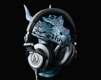 Dragon Bust Headphone Stand - 3D Printed Headset Holder - Headphone Stand - Gamer Gifts