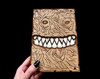 Mimic Monster Box - Dice Roller - Dice/Card Storage - Dice Guardian - Wooden Dice Storage