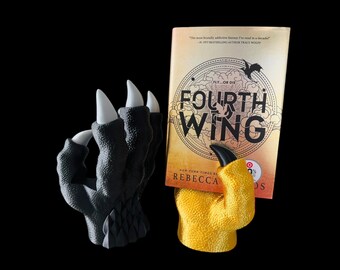 Dragon Hand Book Stand | 3D Printed Bookshelf Decor | Fantasy Bookish Bookself Accessories | Fantasy Book Holder