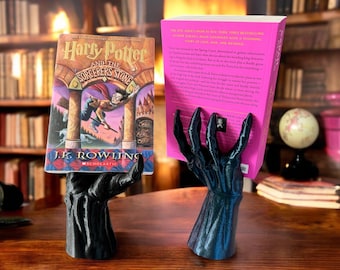 Demon Hand Book Stand | 3D Printed Bookshelf Decor | Fantasy Bookish Bookself Accessories | Fantasy Book Holder