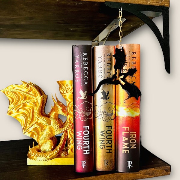 Dragon Bookself Decor | Bookshelf Hanging Charm | Fantasy Bookish Bookself Accessories | Fantasy Shelf Hanger