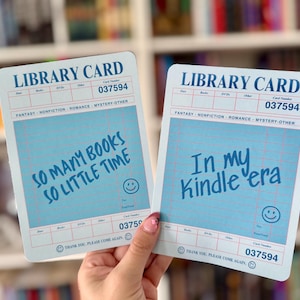 Library Card Cardstock Kindle Case Insert, Paper Insert, Clear Kindle ...