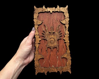 Skull Wooden Book Box - Dice Roller - Dice Box - Card Storage - Quiet Dice Box Roller - Dice Tray - DND Dice box - Dice Card Storage