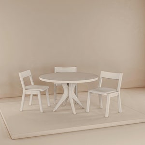 Fichier STL pour table et chaises - meubles miniatures - maison de poupée à l'échelle 1:12 - fichiers imprimables 3D