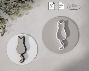 3D Cookie Cutter STL File - Cat Cookie Cutter - Polymer Clay Cutter - 3D Print Files