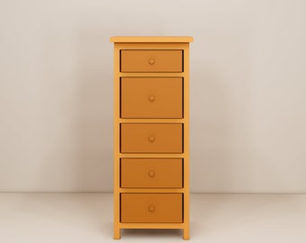High Drawers STL File - Miniature Furniture - Dollhouse 1:12 Scale - 3D Printable Files