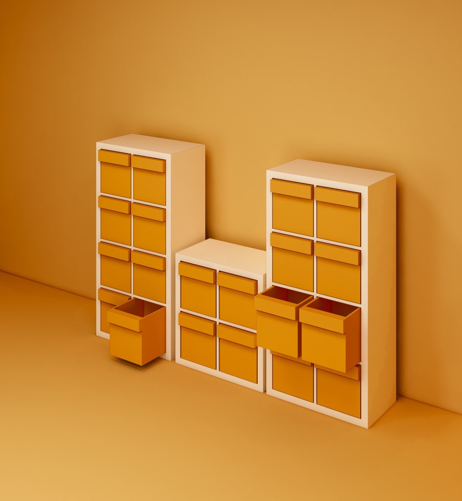 3D Dollhouse STL Files Ikea Shelves STL Files for 3D Printing Miniature