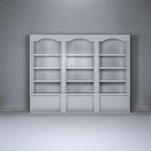 Old Style Bookself STL File - Miniature Furniture - Dollhouse 1:12 Scale - 3D Printable Files
