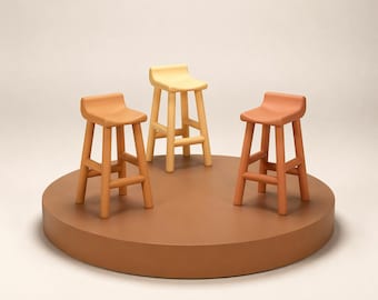 STL Files - 3D Print Files - Miniature Furniture - Dollhouse 1:12 Scale -Bar Stool