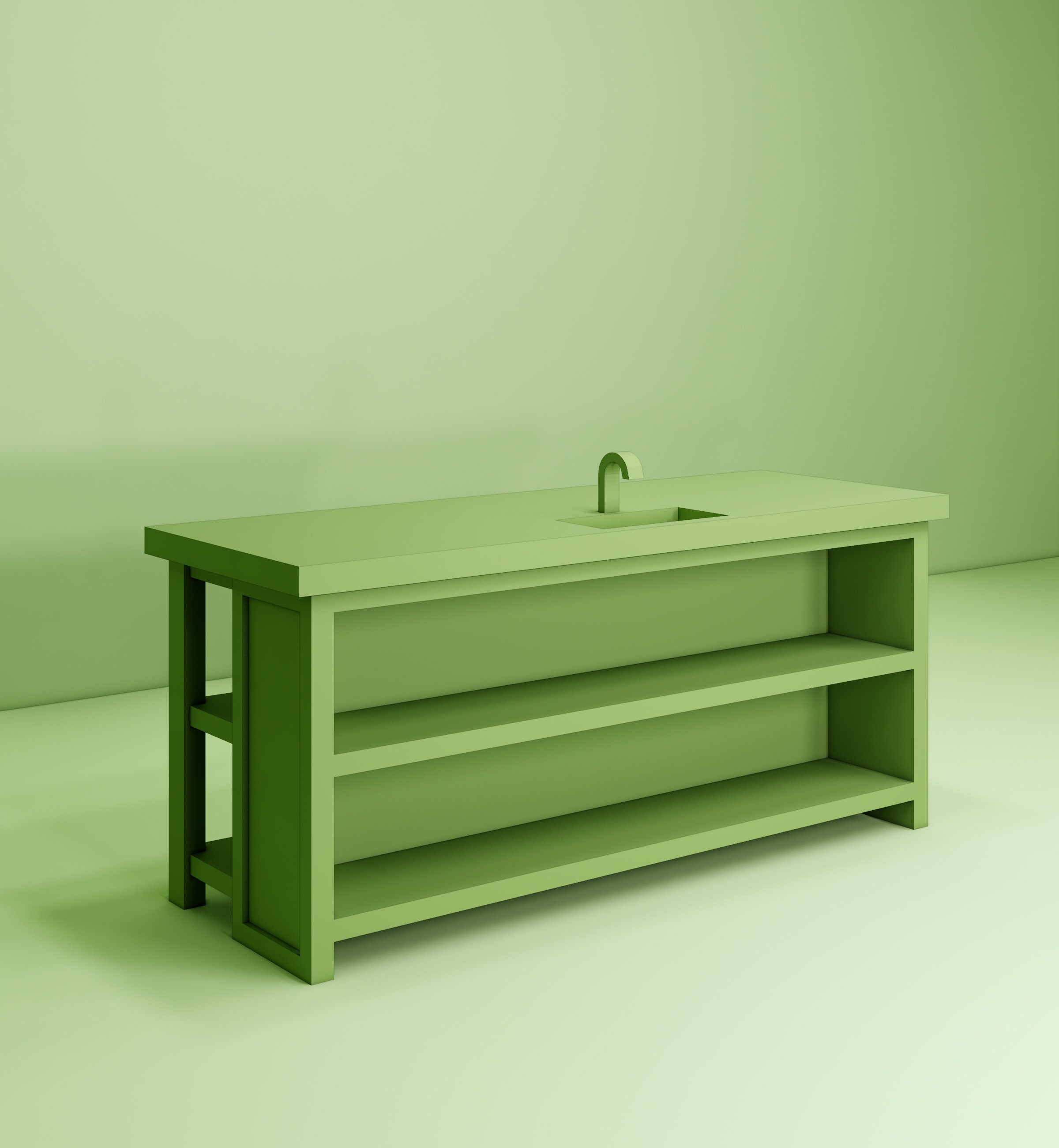 Kitchen Countertop Model-1 STL File - Miniature Furniture - Dollhouse 1 ...