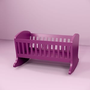 Crib STL File - Miniature Furniture - Dollhouse 1:12 Scale - 3D Printable Files