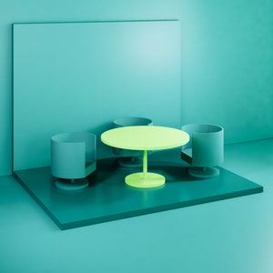 Office Table and Chairs STL File - Miniature Furniture - Dollhouse 1:12 Scale - 3D Printable Files