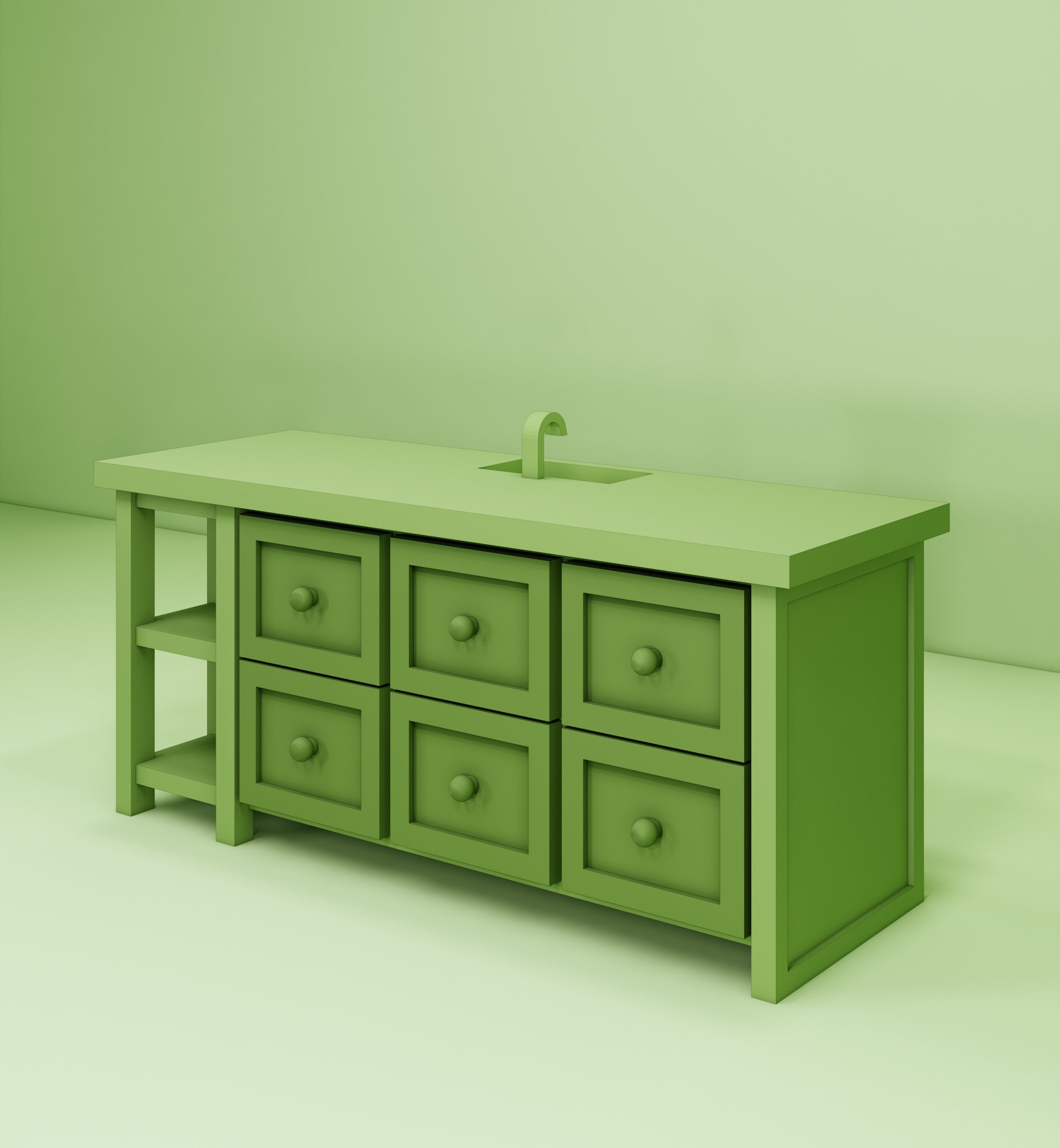 3D Dollhouse STL Files Kitchen Countertops STL Files for Etsy