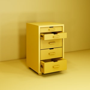 Chest of Drawers STL File - Miniature Furniture - Dollhouse 1:12 Scale - 3D Printable Files