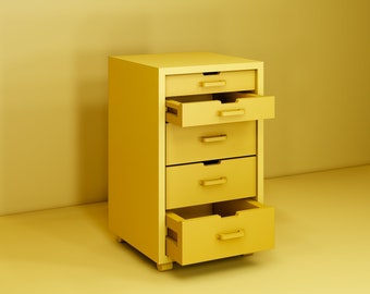 Chest of Drawers STL File - Miniature Furniture - Dollhouse 1:12 Scale - 3D Printable Files