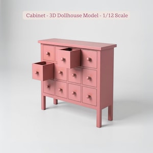 STL-bestand van 3 x 4 - miniatuurmeubels - poppenhuis: schaal 1:12 - 3D-afdrukbare bestanden