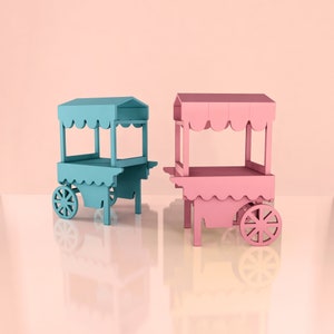 アイスクリームカート STL ファイル - ミニチュア家具 - ドールハウス 1:12 スケール - 3D 印刷可能ファイル